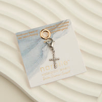 Narelle Waterproof Pave Cross Charm
