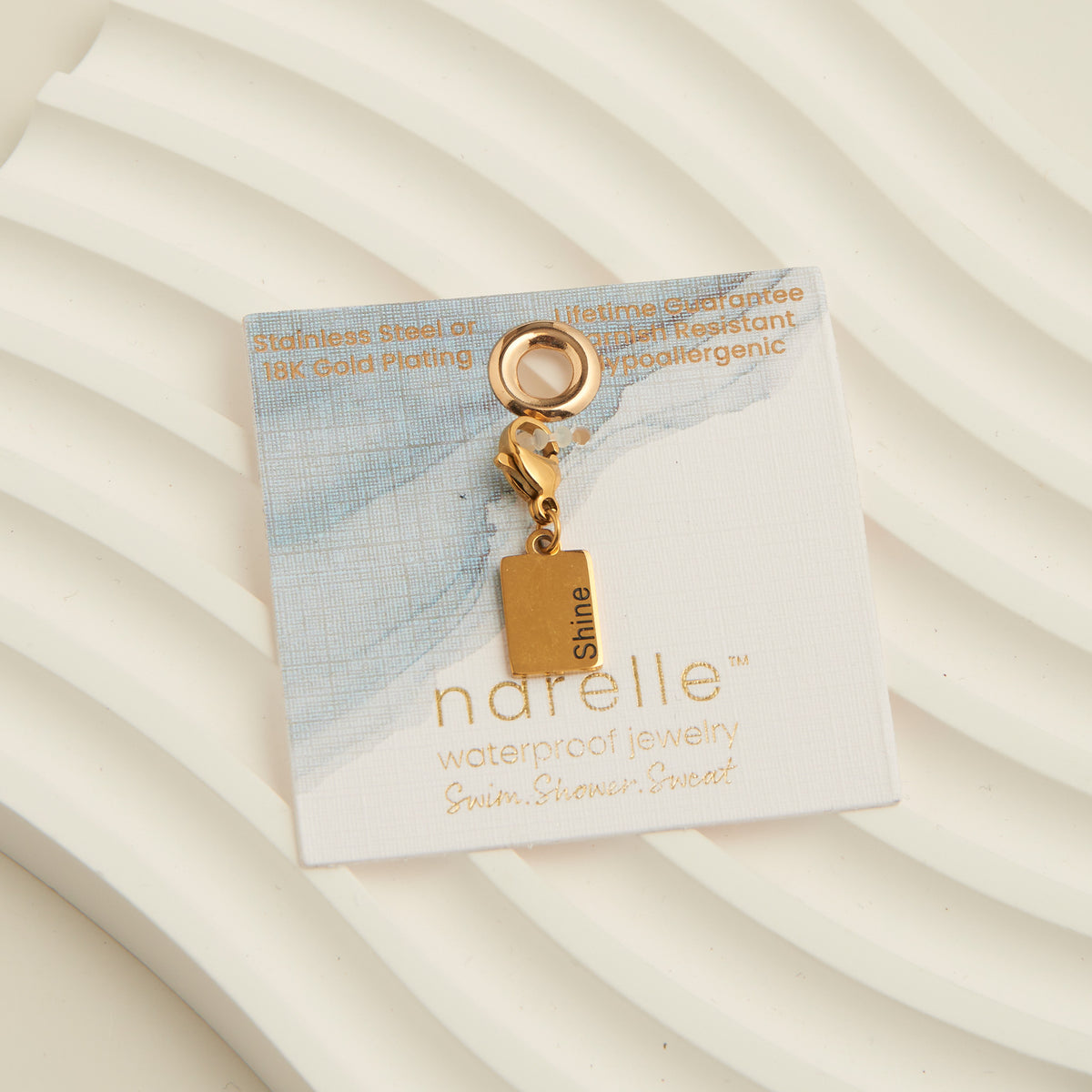 Narelle Waterproof 18K Gold Inspiration Tag Charm
