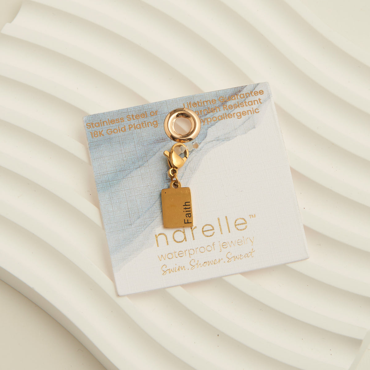 Narelle Waterproof 18K Gold Inspiration Tag Charm