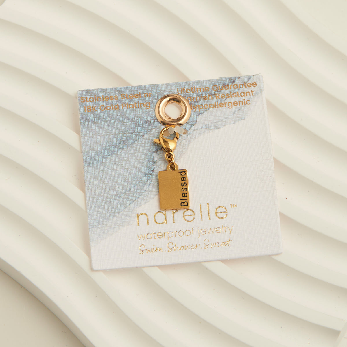 Narelle Waterproof 18K Gold Inspiration Tag Charm