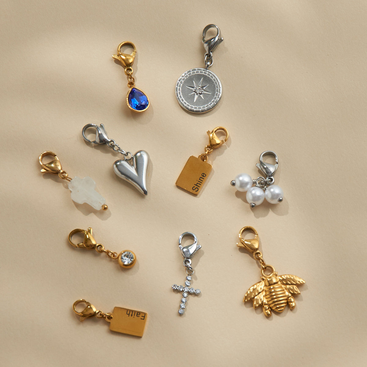 Narelle Waterproof 18K Gold Drop Pendant Charm