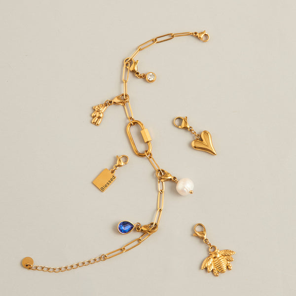 Narelle Waterproof 18K Gold Drop Pendant Charm