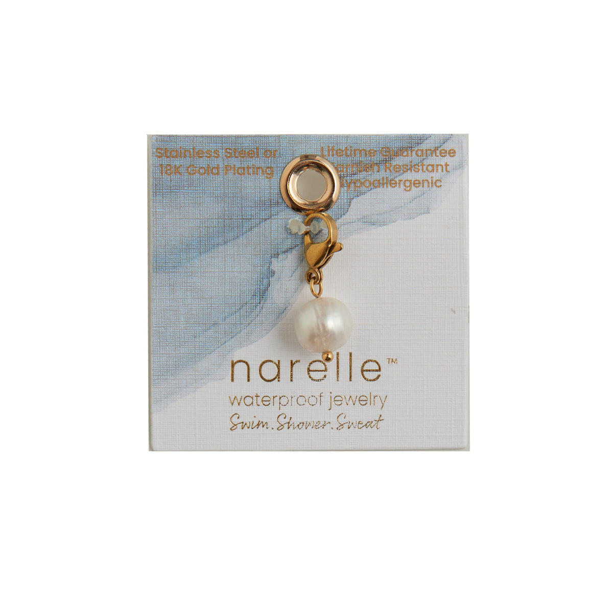 Narelle Waterproof 18K Gold Pearl Charm