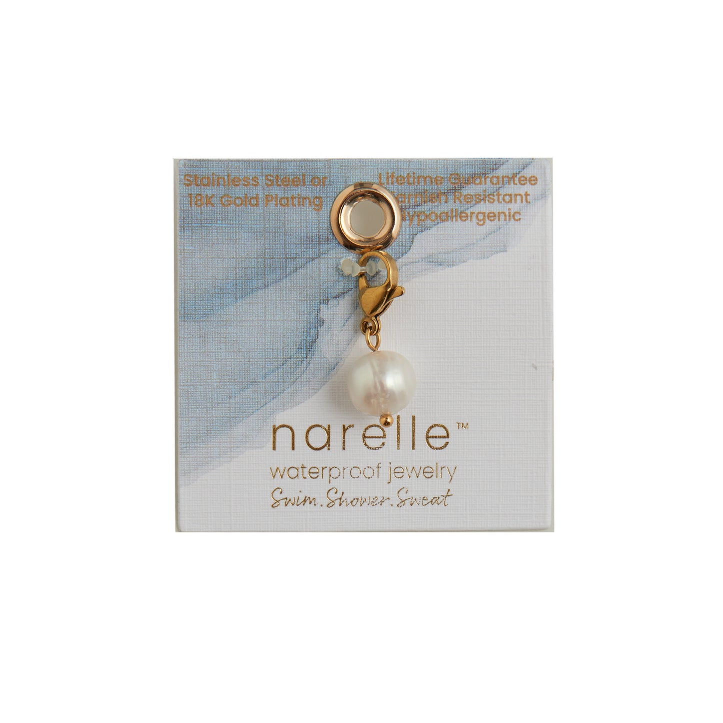 Narelle Waterproof 18K Gold Pearl Charm
