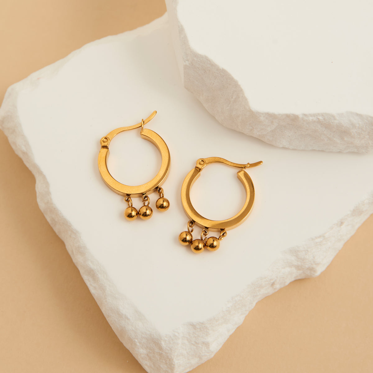 Waterproof Earrings Ball Dangle Drop Huggie Hoop Narelle