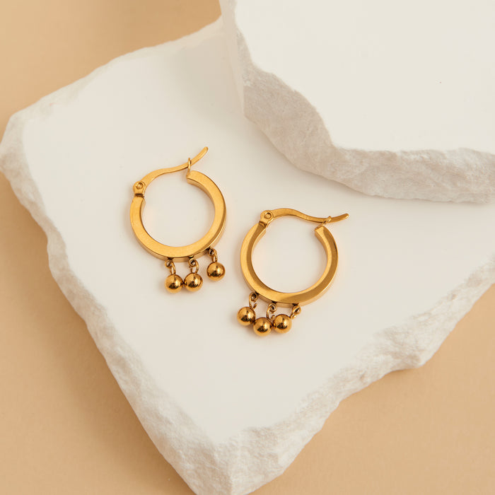 Waterproof Earrings Ball Dangle Drop Huggie Hoop Narelle