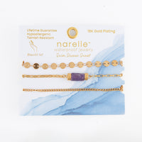 Waterproof Bracelet Amethyst 3-Piece Set Narelle