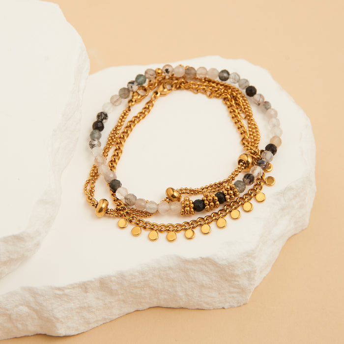 Waterproof Bracelet Beaded Chain 3-Piece Set Narelle