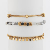 Waterproof Bracelet Beaded Chain 3-Piece Set Narelle