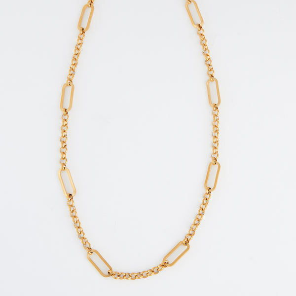 Waterproof Necklace 20" Rolo Link Bar Station Narelle