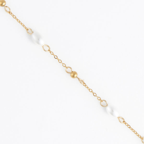 Waterproof Necklace 18" Pearl & Bead Station Narelle