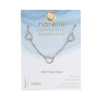 Waterproof Anklet Stainless Steel Linked Heart Narelle