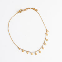 Waterproof Anklet 18K Gold Disc Chain Narelle