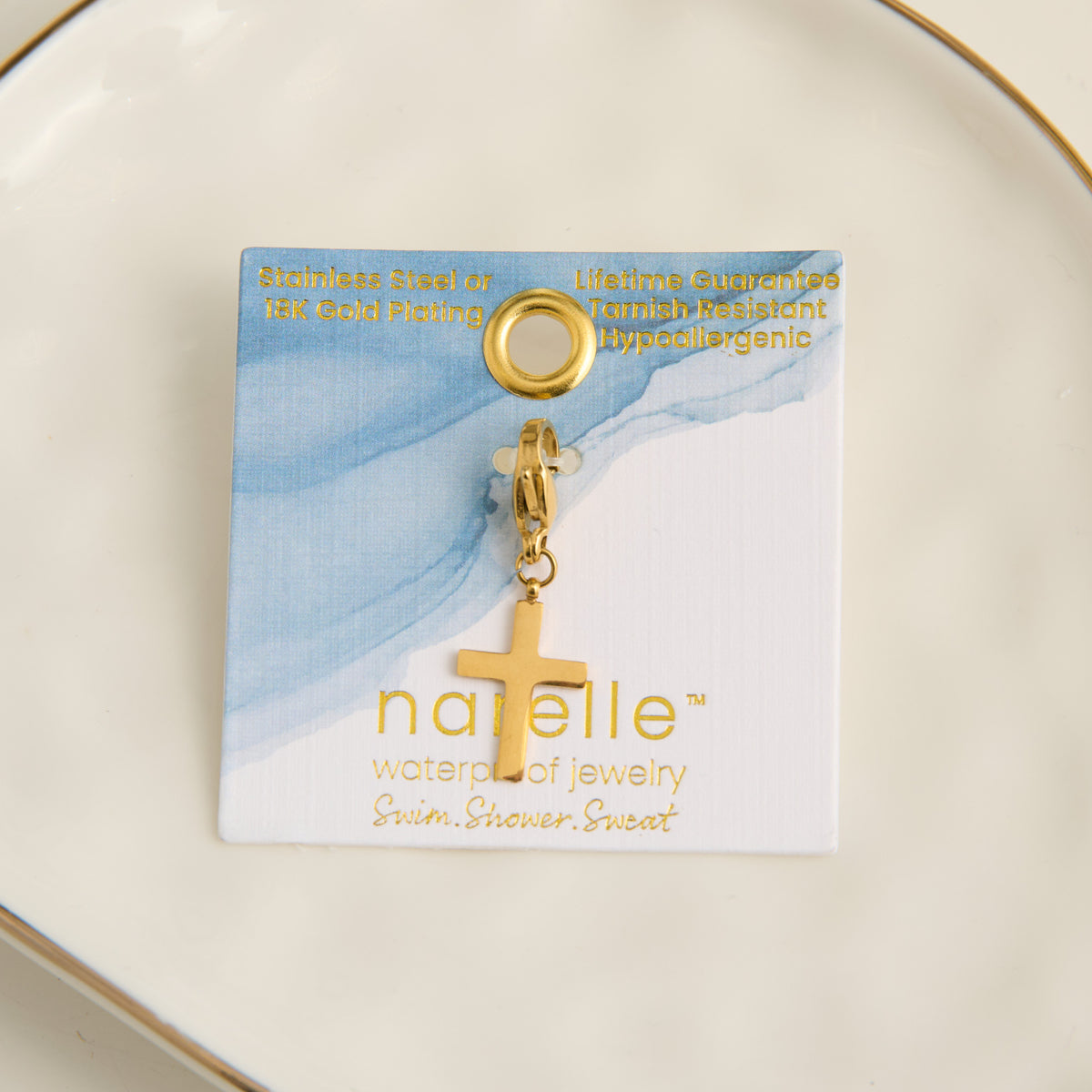 Necklace Charm Cross Waterproof Jewelry Narelle Inspiration