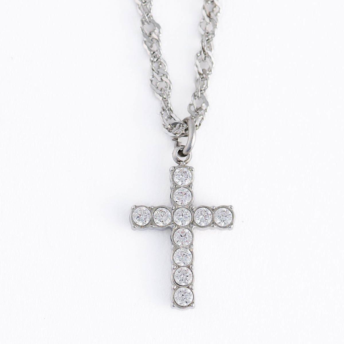 Cross Necklace 16" Pave Pendant Waterproof Jewelry Narelle