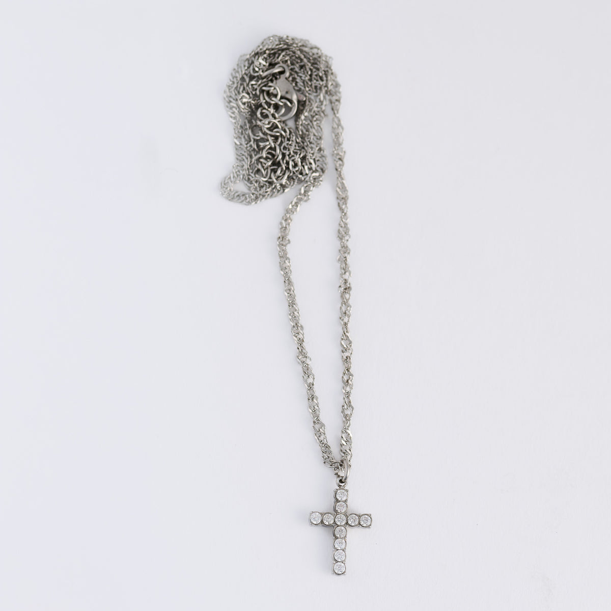 Cross Necklace 16" Pave Pendant Waterproof Jewelry Narelle