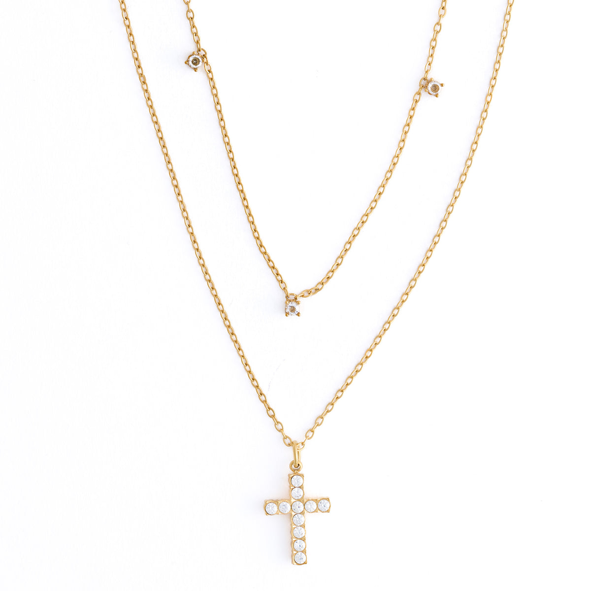 Cross Necklace 15" Layered Waterproof Jewelry Narelle Pendant