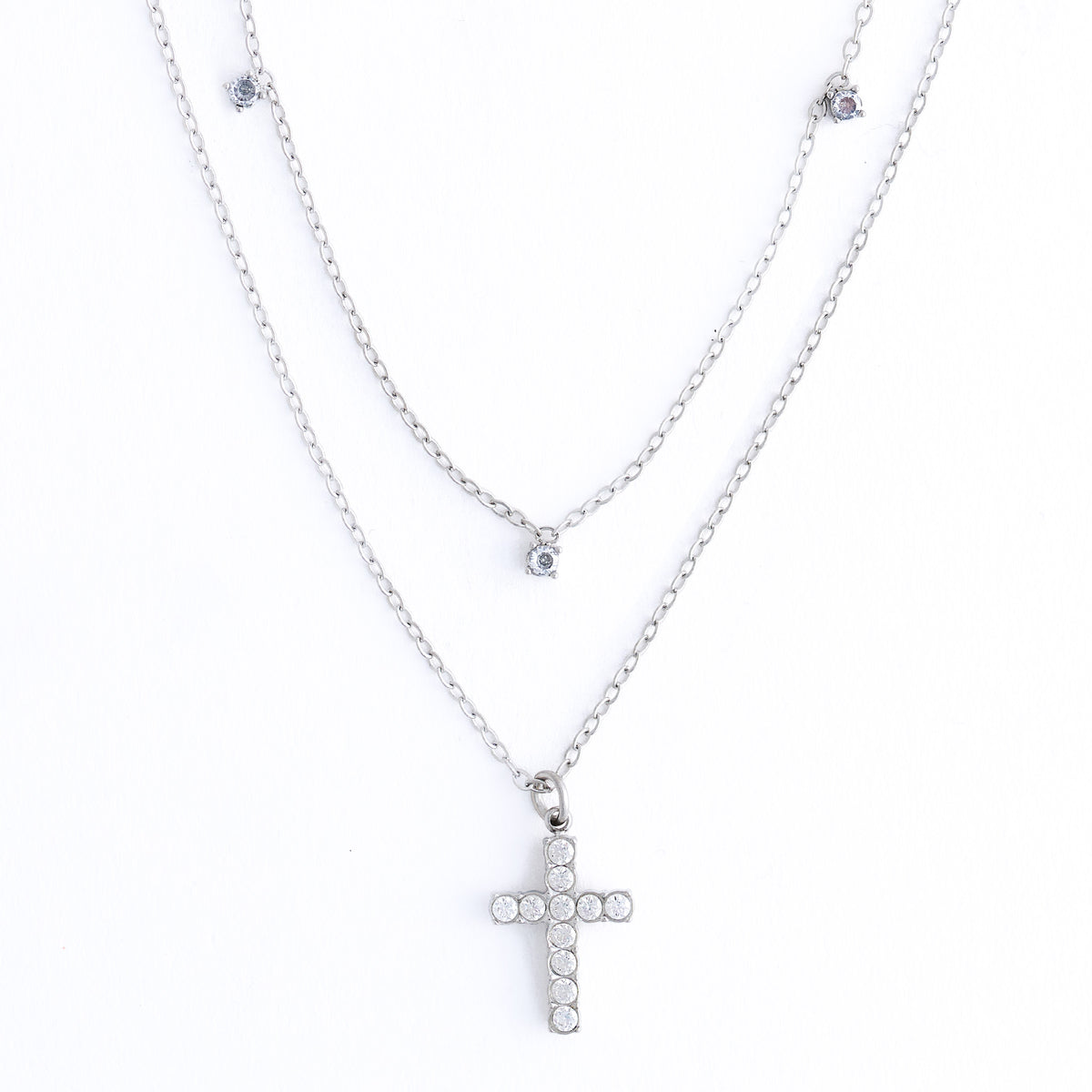 Cross Necklace 15" Layered Waterproof Jewelry Narelle Pendant