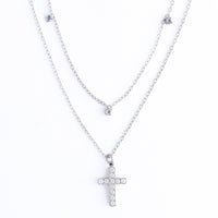 Cross Necklace 15" Layered Waterproof Jewelry Narelle Pendant