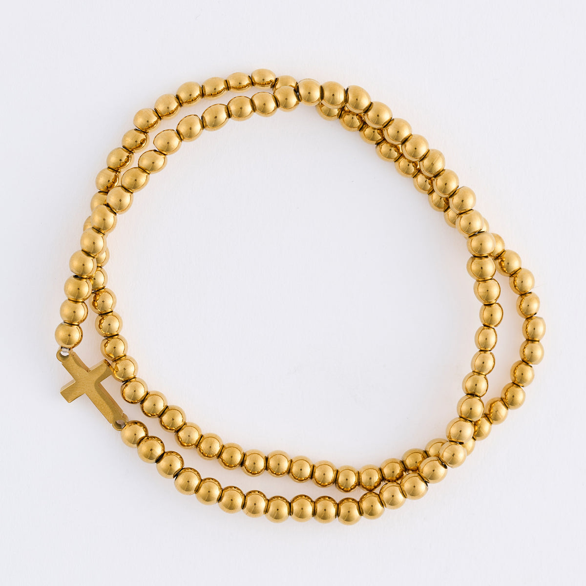 Cross Bracelet Beaded Stretch Waterproof Narelle Duo Set
