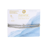 Cross Bracelet Beaded Stretch Waterproof Narelle Duo Set