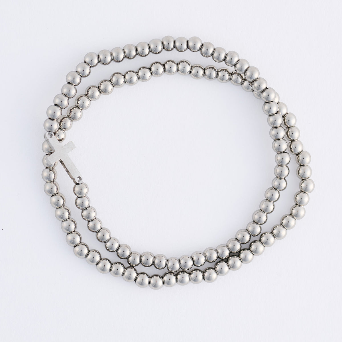 Cross Bracelet Beaded Stretch Waterproof Narelle Duo Set