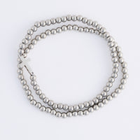 Cross Bracelet Beaded Stretch Waterproof Narelle Duo Set