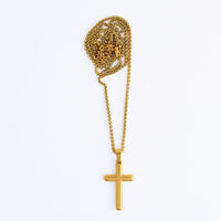 Cross Necklace 22" Unisex Waterproof Wheat Chain Narelle Pendant