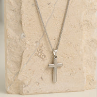 Cross Necklace 22" Unisex Waterproof Wheat Chain Narelle Pendant
