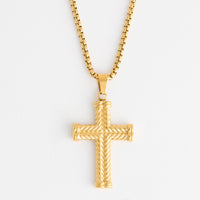 Cross Necklace 22" Pendant Unisex Waterproof Box Chain Narelle