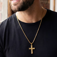 Cross Necklace 22" Pendant Unisex Waterproof Box Chain Narelle