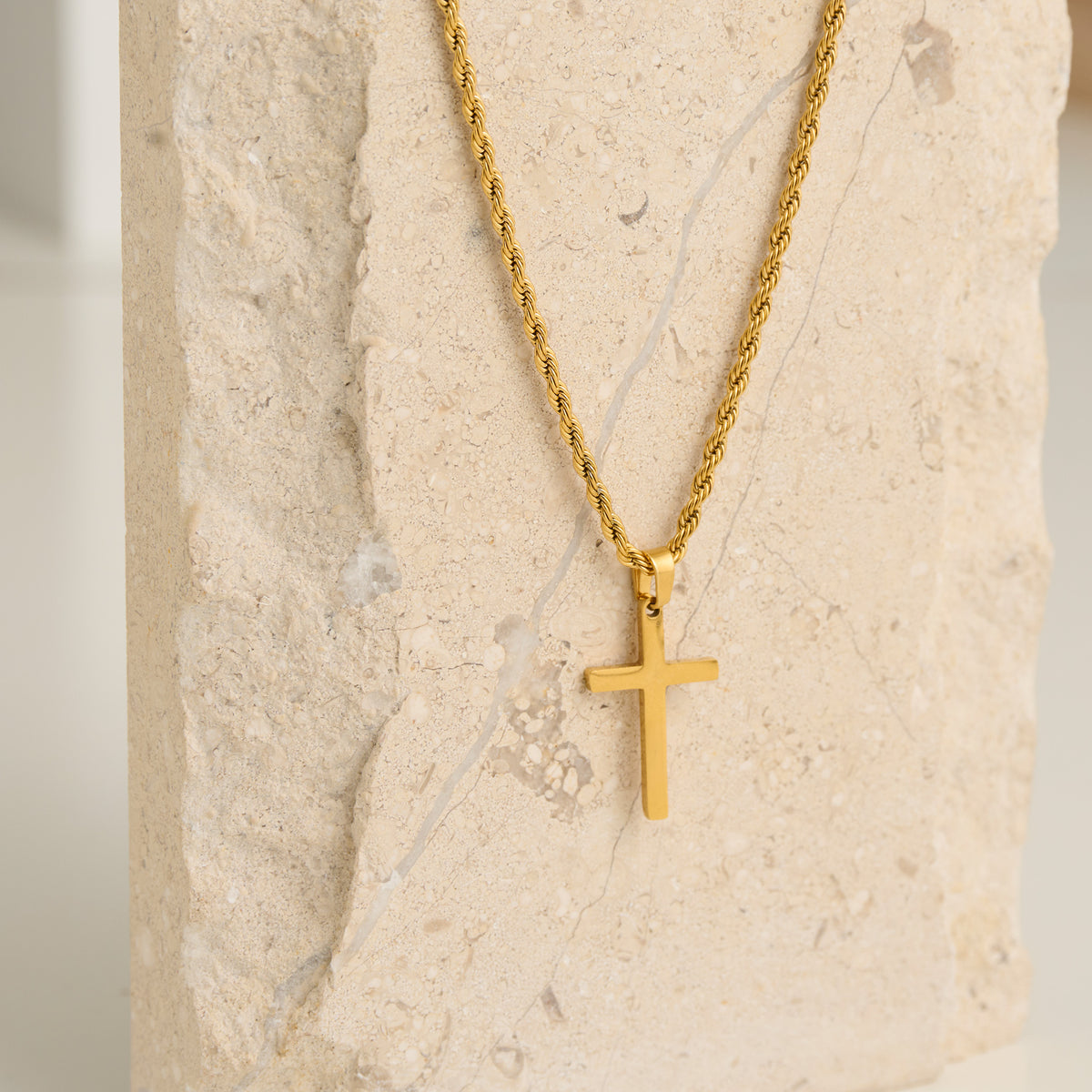 Cross Necklace 22" Pendant Unisex Waterproof Rope Chain Narelle