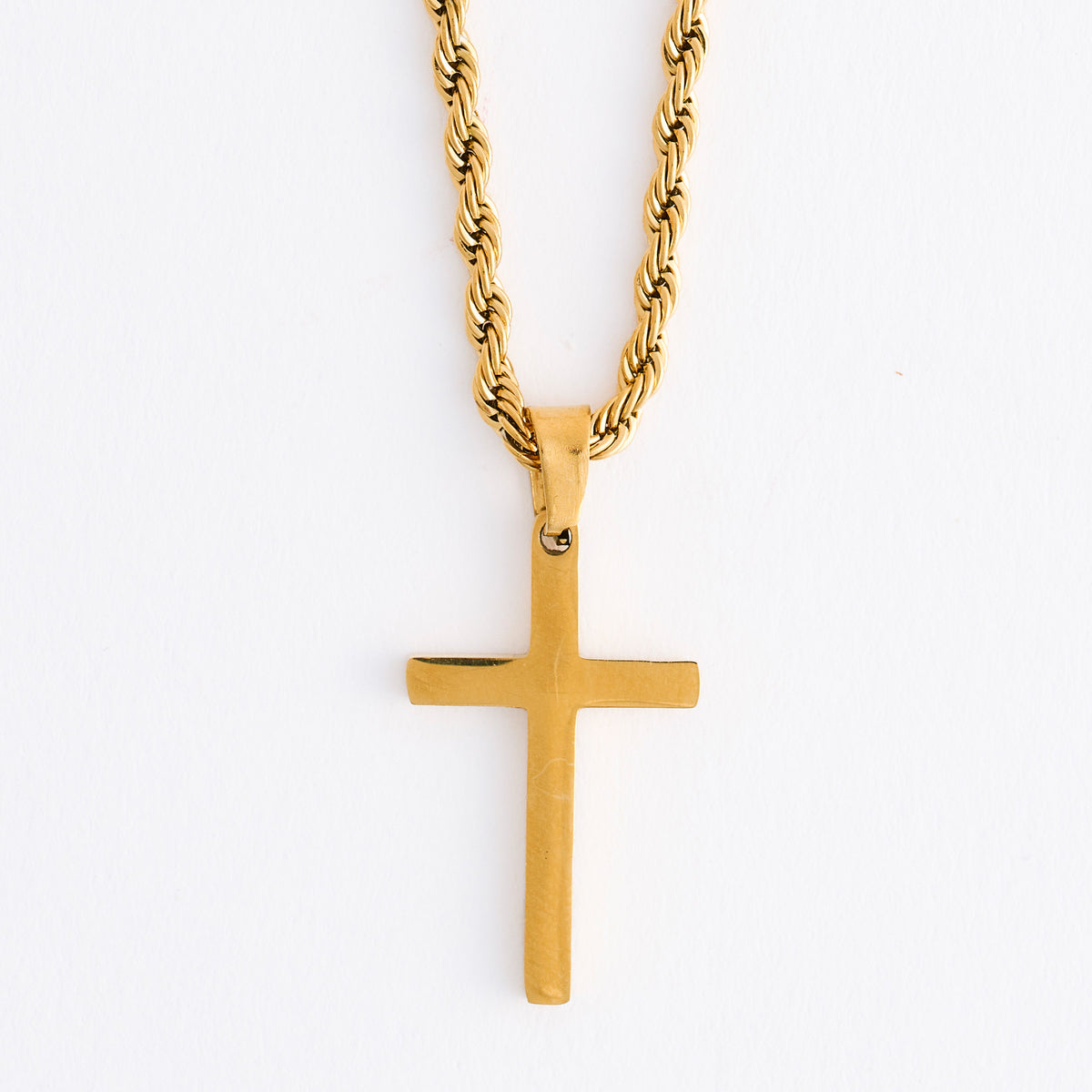 Cross Necklace 22" Pendant Unisex Waterproof Rope Chain Narelle