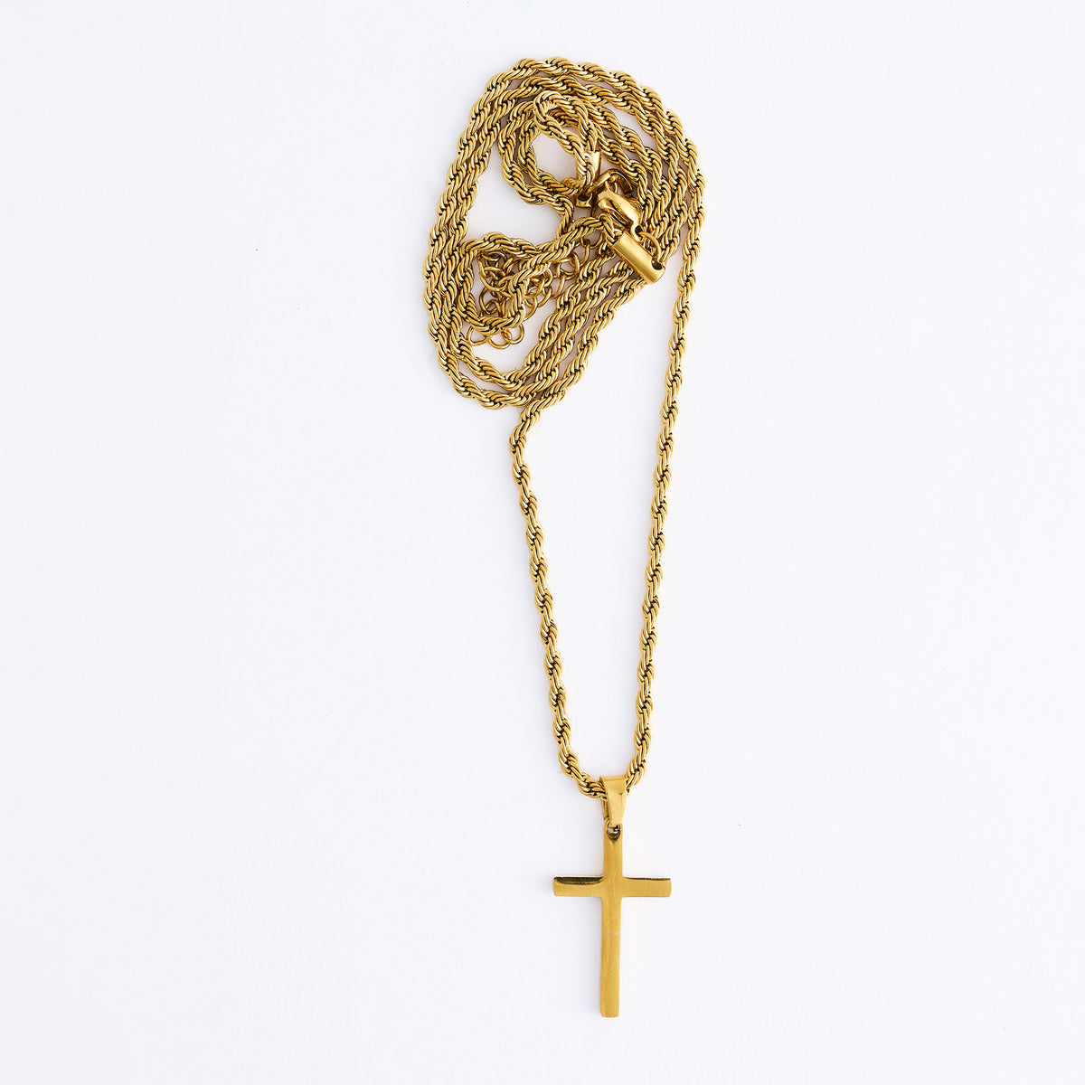 Cross Necklace 22" Pendant Unisex Waterproof Rope Chain Narelle