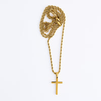 Cross Necklace 22" Pendant Unisex Waterproof Rope Chain Narelle