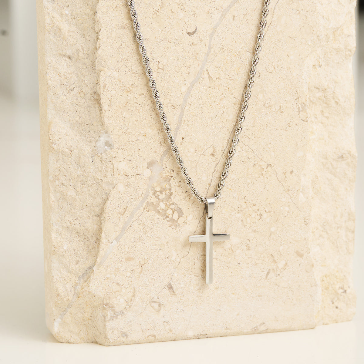 Cross Necklace 22" Pendant Unisex Waterproof Rope Chain Narelle
