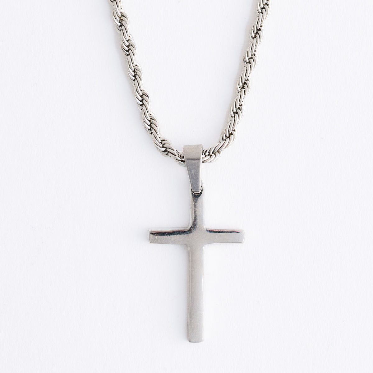 Cross Necklace 22" Pendant Unisex Waterproof Rope Chain Narelle