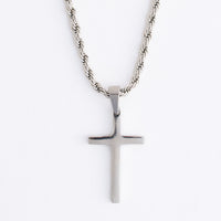 Cross Necklace 22" Pendant Unisex Waterproof Rope Chain Narelle