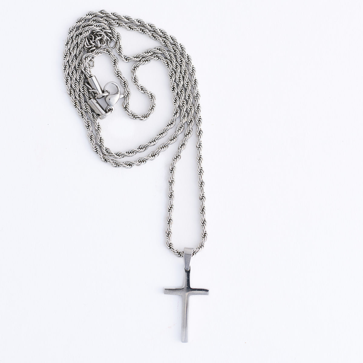 Cross Necklace 22" Pendant Unisex Waterproof Rope Chain Narelle