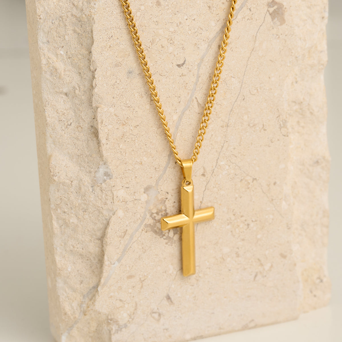Cross Necklace 22" Pendant Unisex Waterproof Cable Chain Narelle