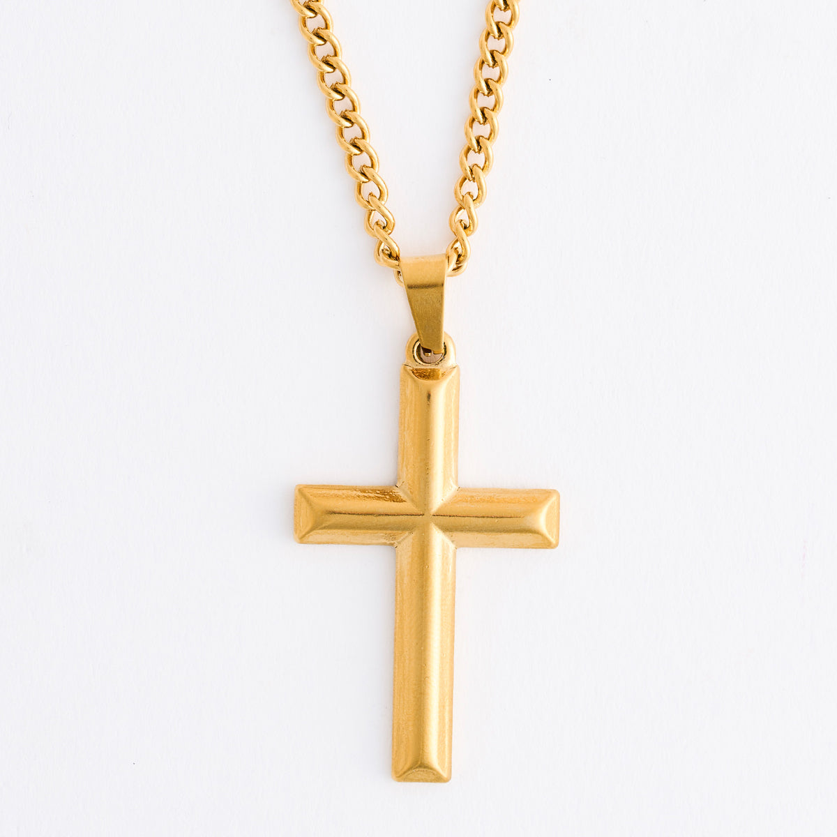 Cross Necklace 22" Pendant Unisex Waterproof Cable Chain Narelle