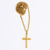 Cross Necklace 22" Pendant Unisex Waterproof Cable Chain Narelle