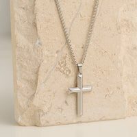 Cross Necklace 22" Pendant Unisex Waterproof Cable Chain Narelle