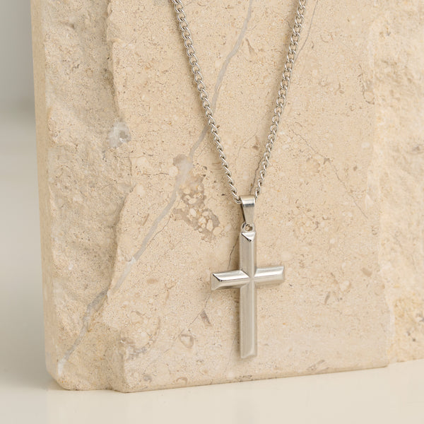 Cross Necklace 22" Pendant Unisex Waterproof Cable Chain Narelle
