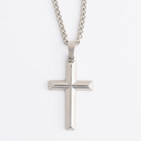 Cross Necklace 22" Pendant Unisex Waterproof Cable Chain Narelle