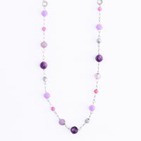 Amethyst Necklace 15" Beaded Waterproof Jewelry Narelle Dainty