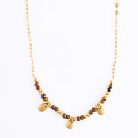Tiger Eye Necklace 15" Beaded Waterproof Jewelry Narelle