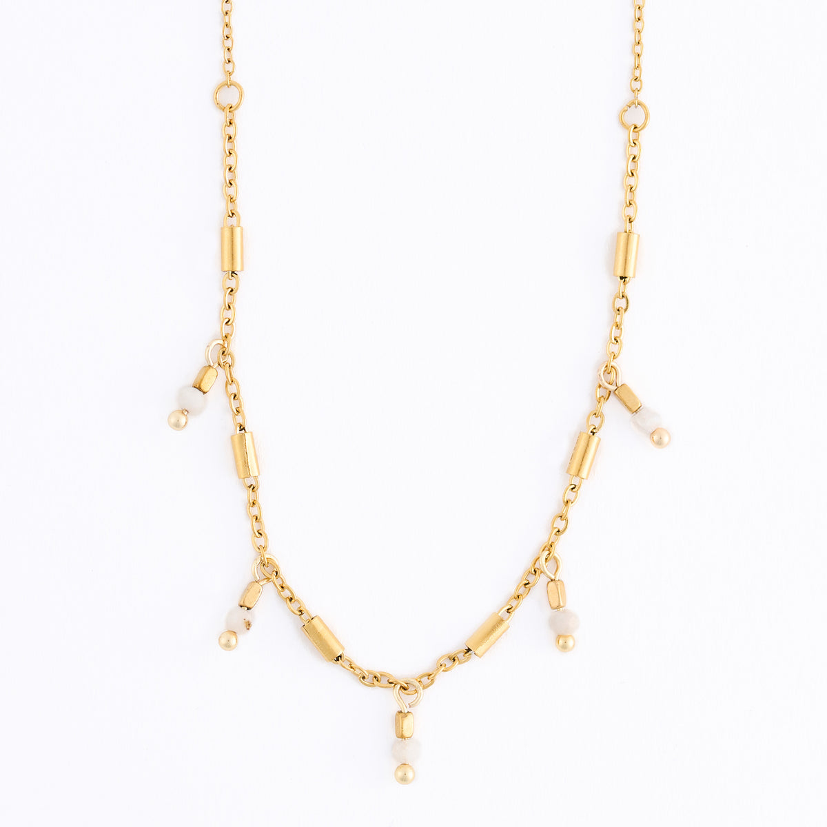 Moonstone Necklace 15" Station Waterproof Jewelry Narelle