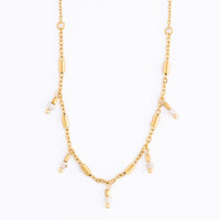 Moonstone Necklace 15" Station Waterproof Jewelry Narelle
