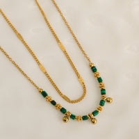 Malachite Necklace 15" Double Row Waterproof Jewelry Narelle